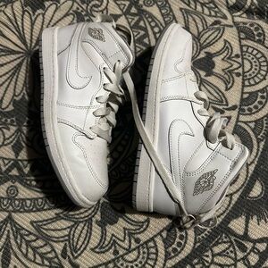 White Air Jordan 1 Kids Sneakers